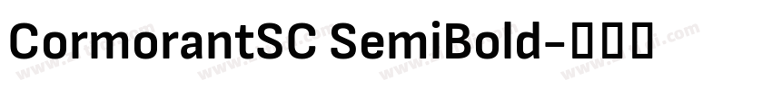 CormorantSC SemiBold字体转换